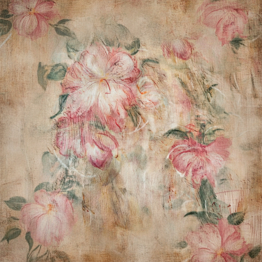 SCIARPA FOULARD IN SETA GRANDE CON FIORI SFUMATI