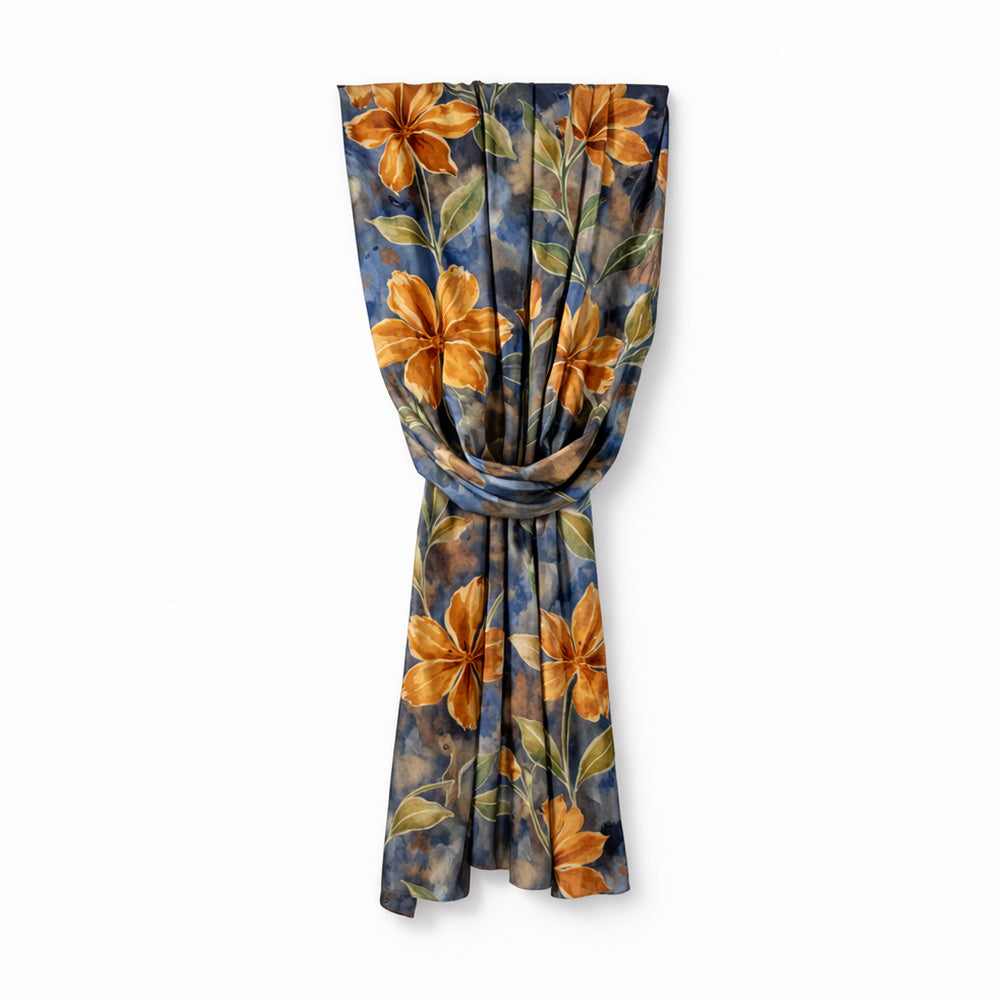 SCIARPA FOULARD IN SETA GRANDECON FIORI