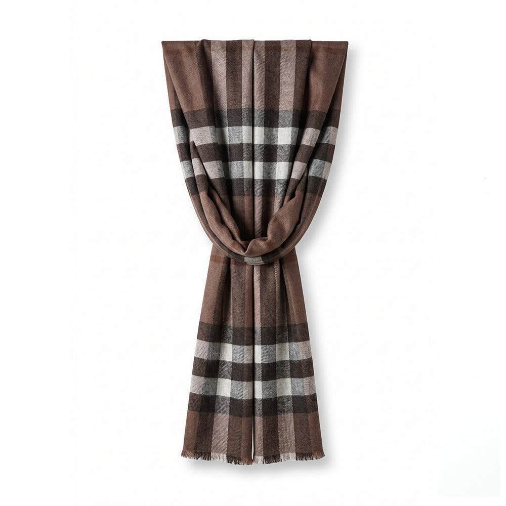 SCIARPA CON FANTASIA A QUADRI STILE SCOZZESE