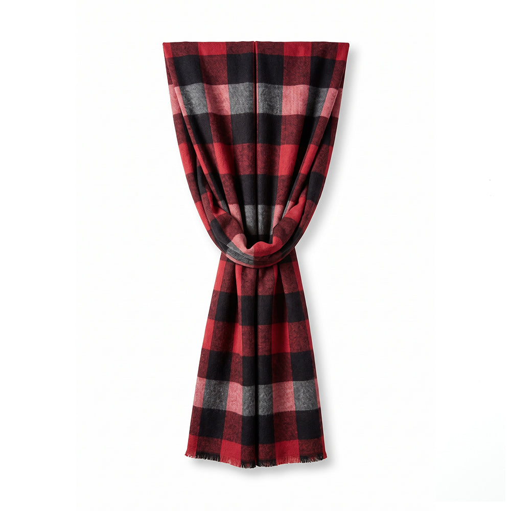 SCIARPA CON FANTASIA A QUADRI STILE SCOZZESE
