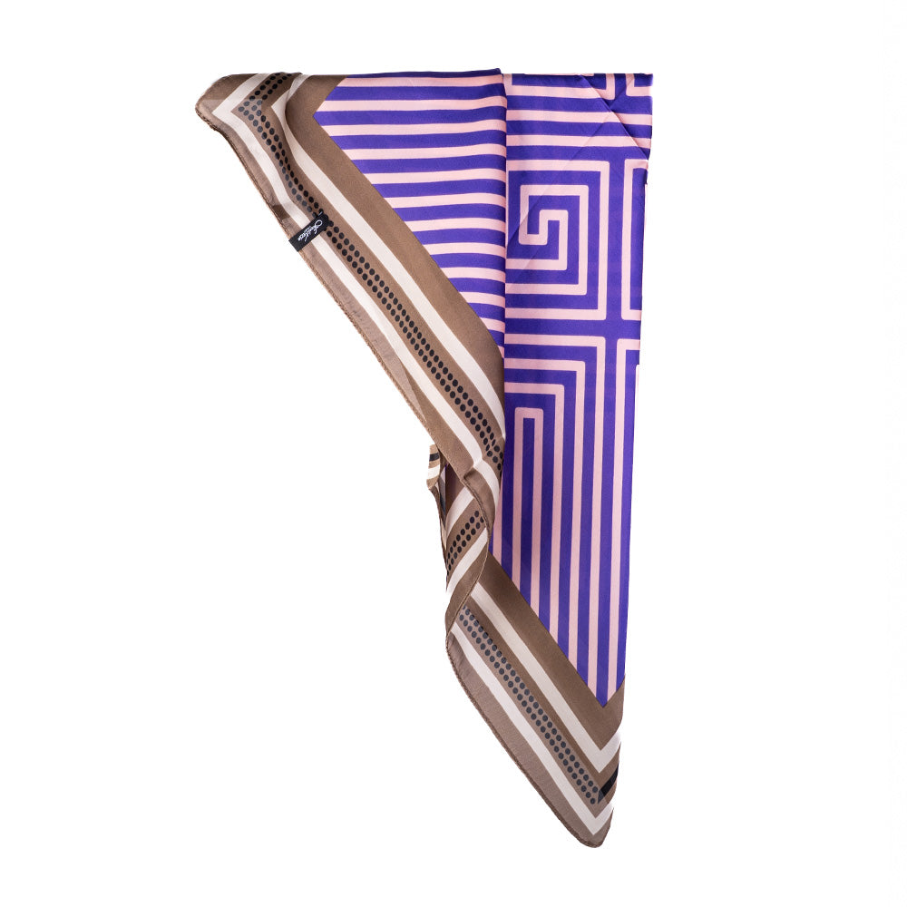 LIGHTWEIGHT SCARF SQUARE SCARF WITH STRIPES