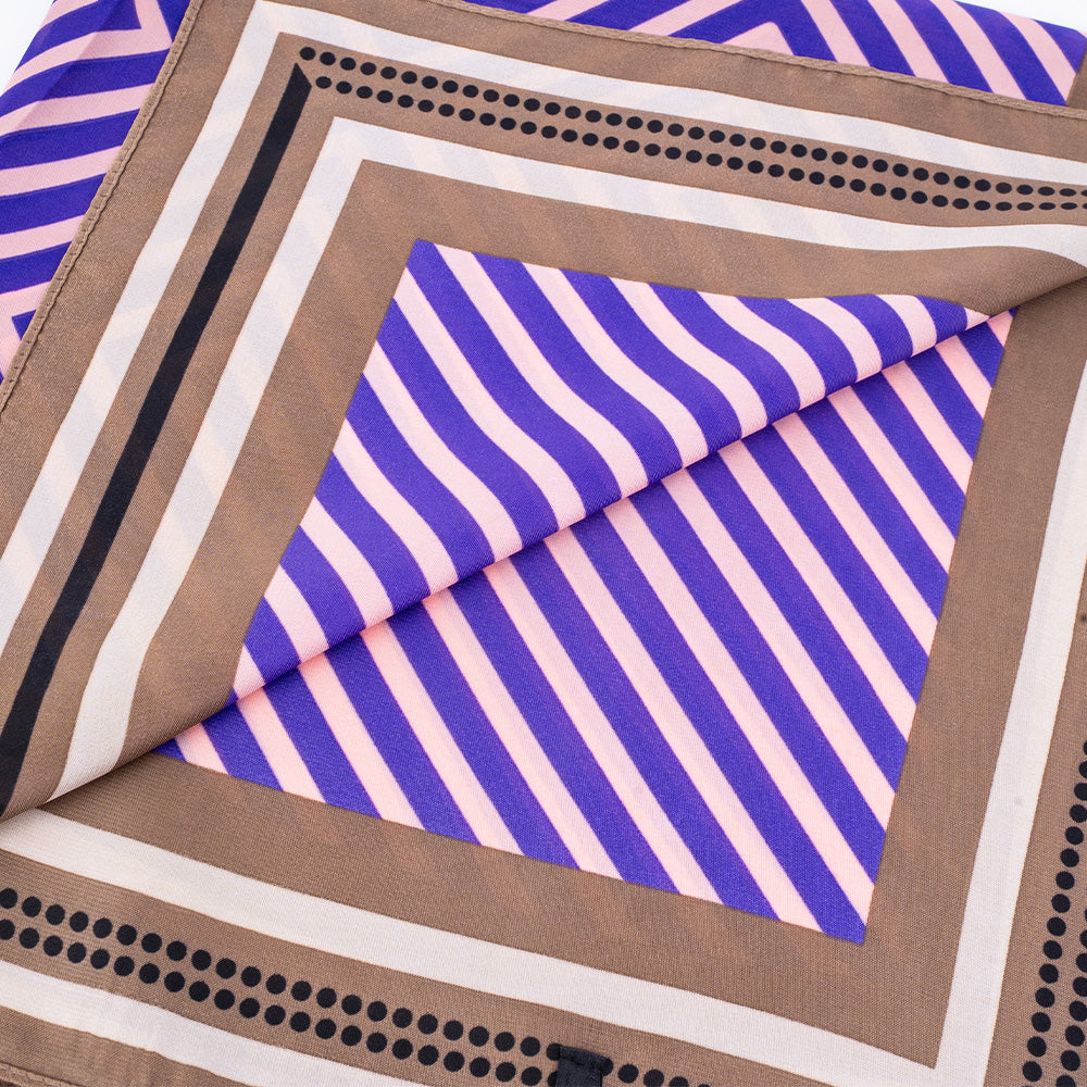 LIGHTWEIGHT SCARF SQUARE SCARF WITH STRIPES