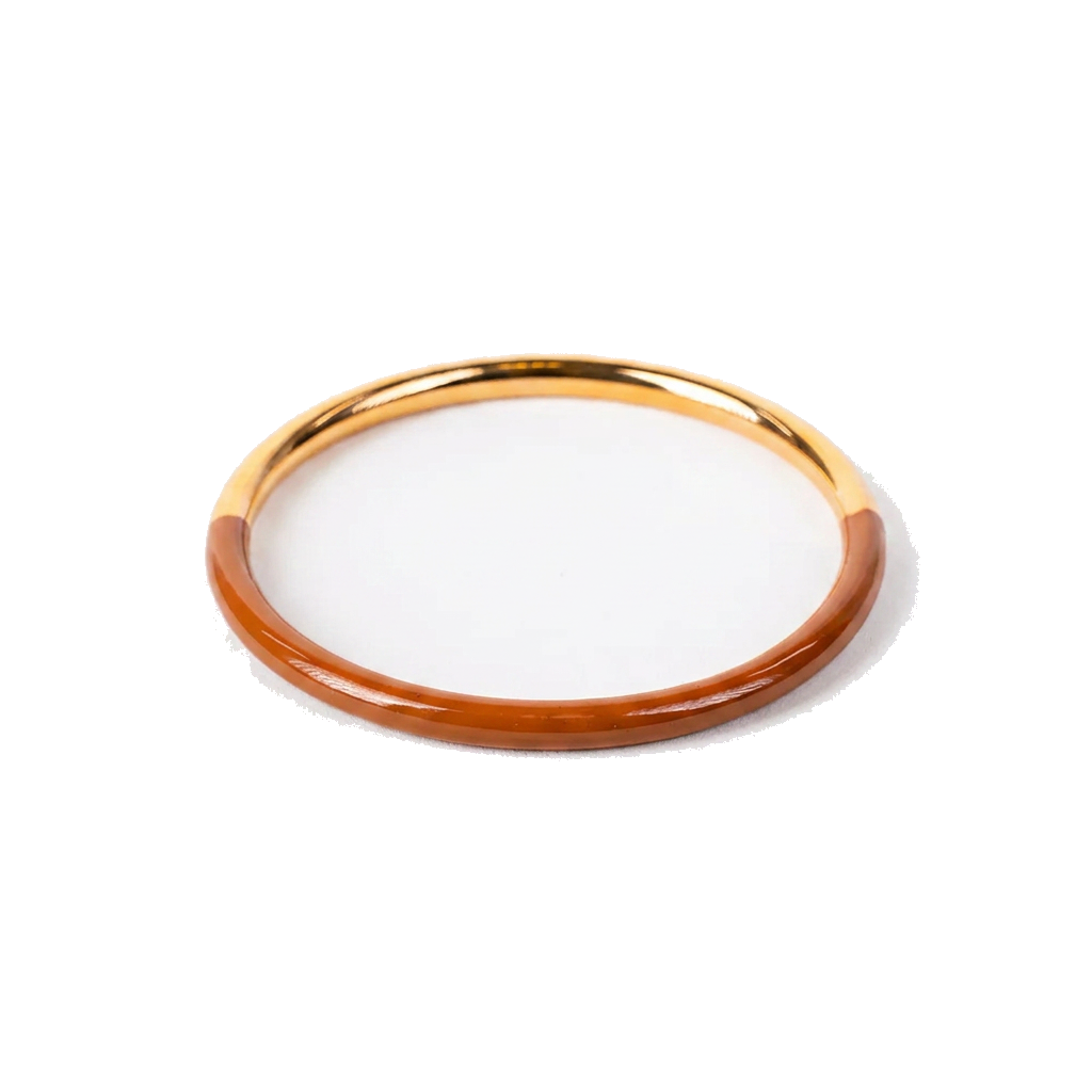 TWO-TONE BANGLE RIGID BRACELET