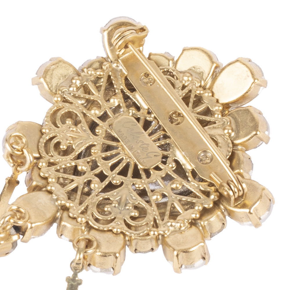SPILLA A CUORE CON CROCI E STRASS