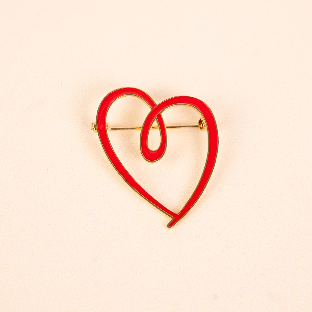 COLORFUL STYLIZED HEART PIN