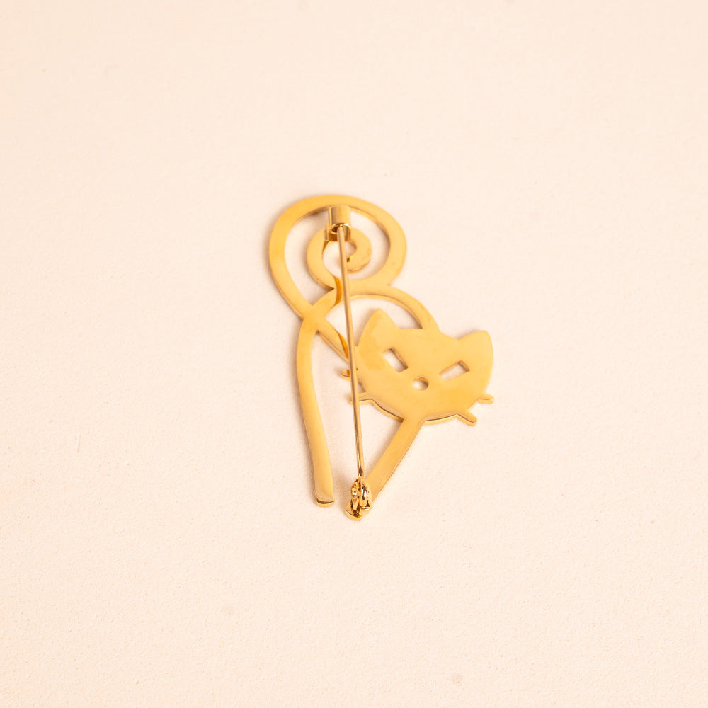 PIN WITH STYLIZED CAT
