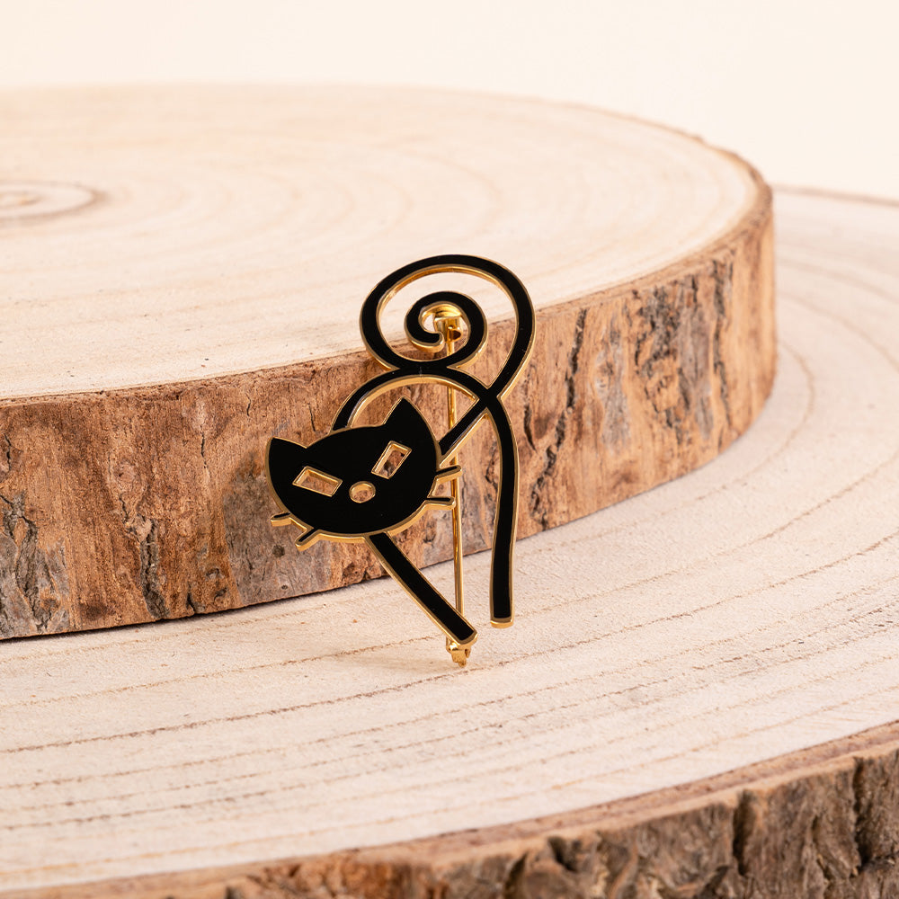 PIN WITH STYLIZED CAT