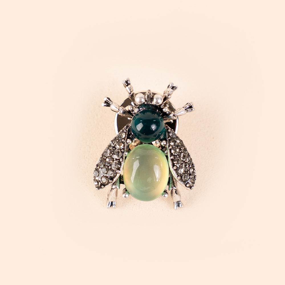 INSECT BROOCH WITH COLORED STONES