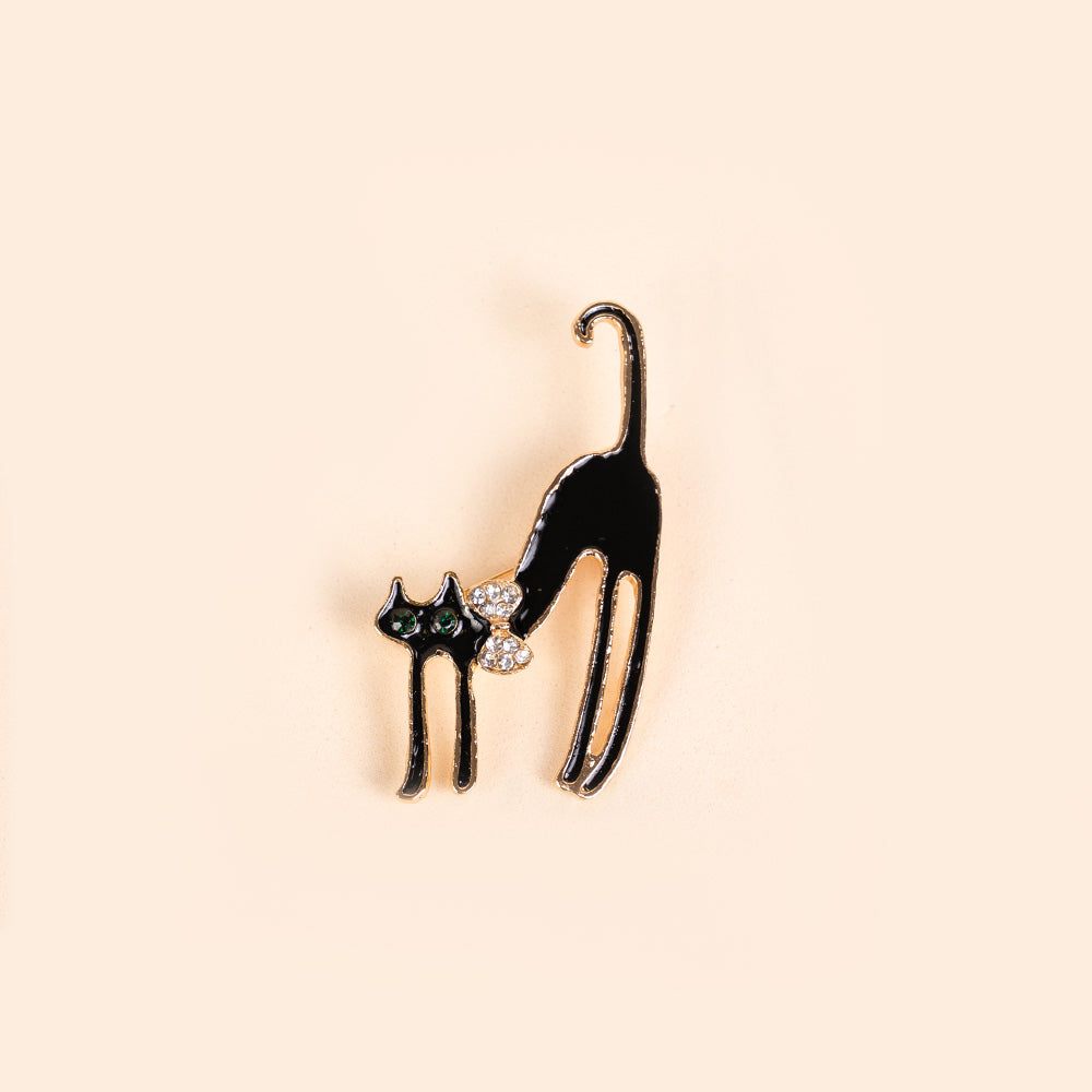 SPILLA A GATTO CON FIOCCO DI STRASS
