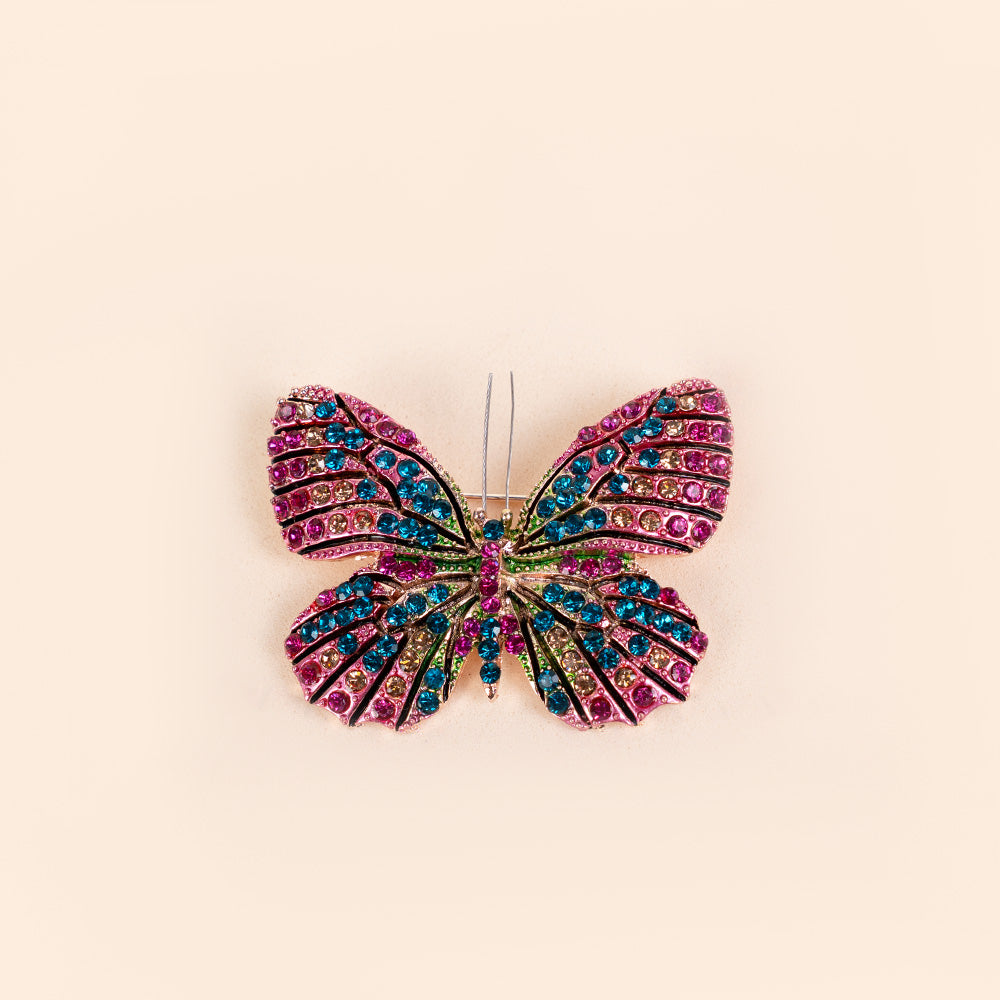 SPILLA A FORMA DI FARFALLA CON STRASS