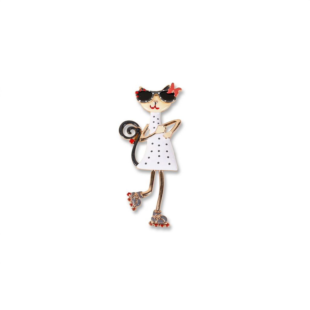 SPILLA A GATTO COLORATO CON OCCHIALI