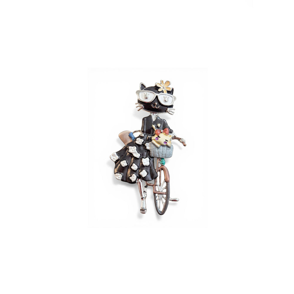 SPILLA CON GATTO E BICICLETTA