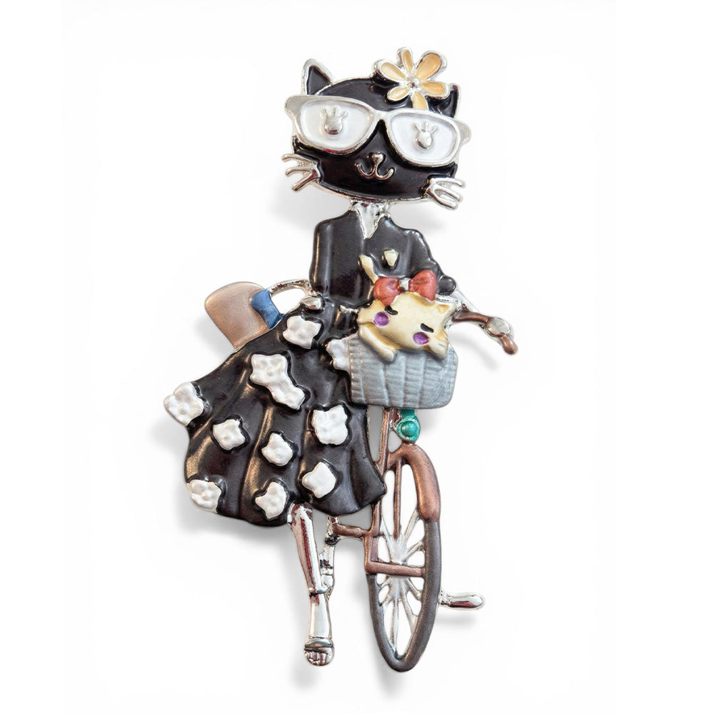 SPILLA CON GATTO E BICICLETTA