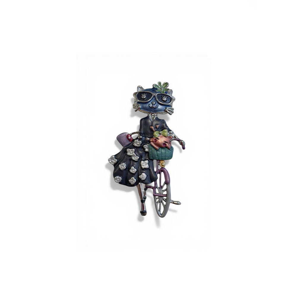 SPILLA CON GATTO E BICICLETTA