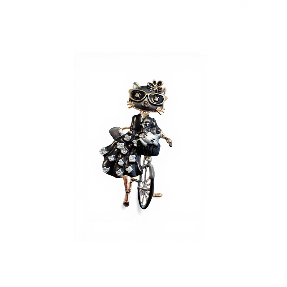 SPILLA CON GATTO E BICICLETTA