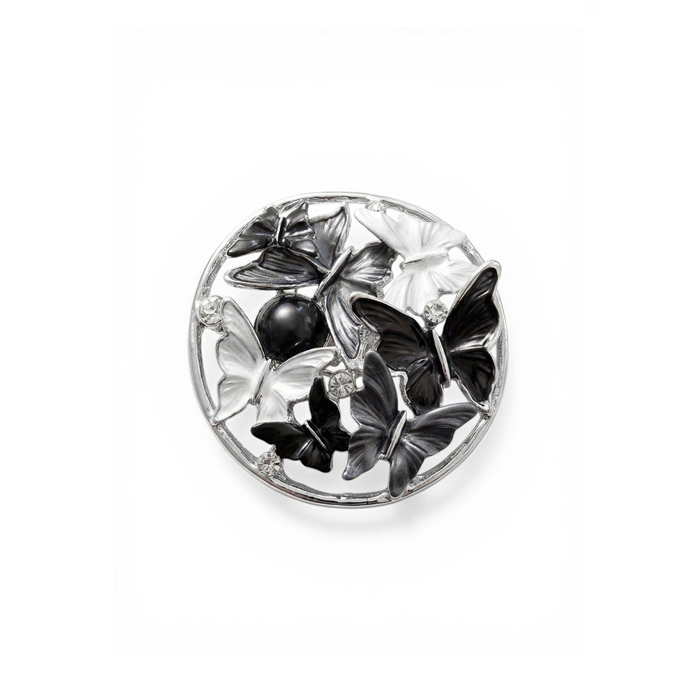 SPILLA ROTONDACON FARFALLE E STRASS