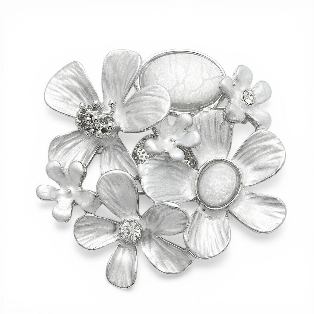 SPILLA CON FIORI E PIETRE