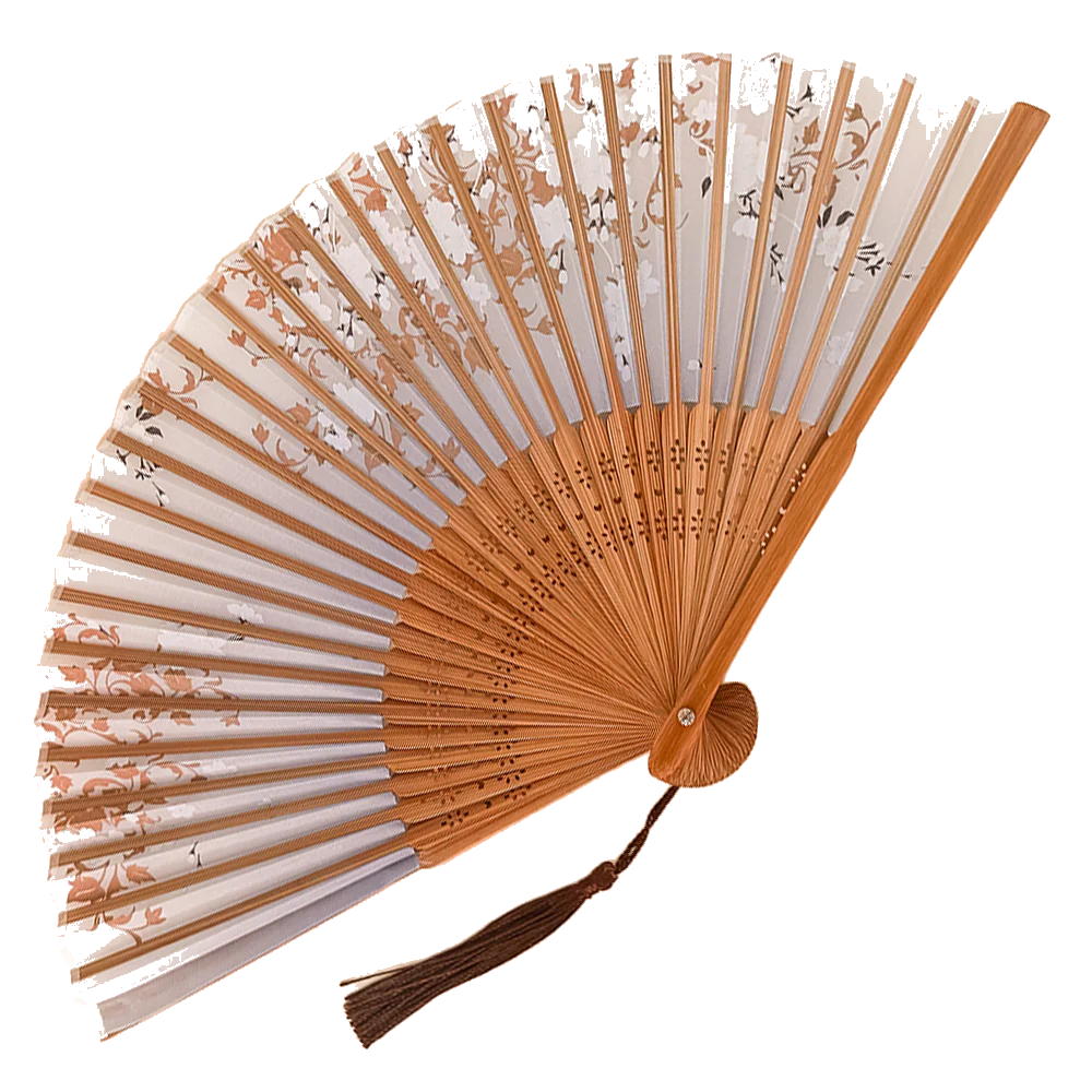 WOOD AND SILK FAN
