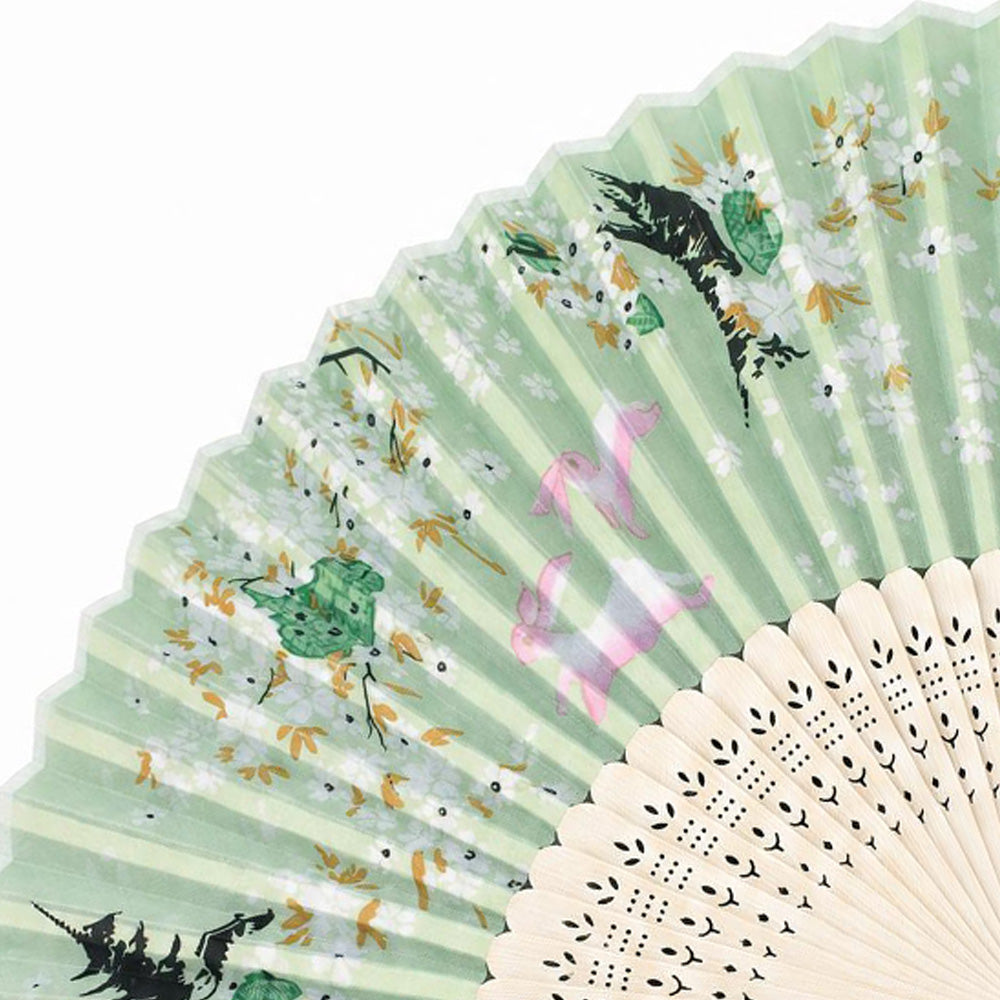 VENTAGLIO IN LEGNO CON STAMPA A FIORI