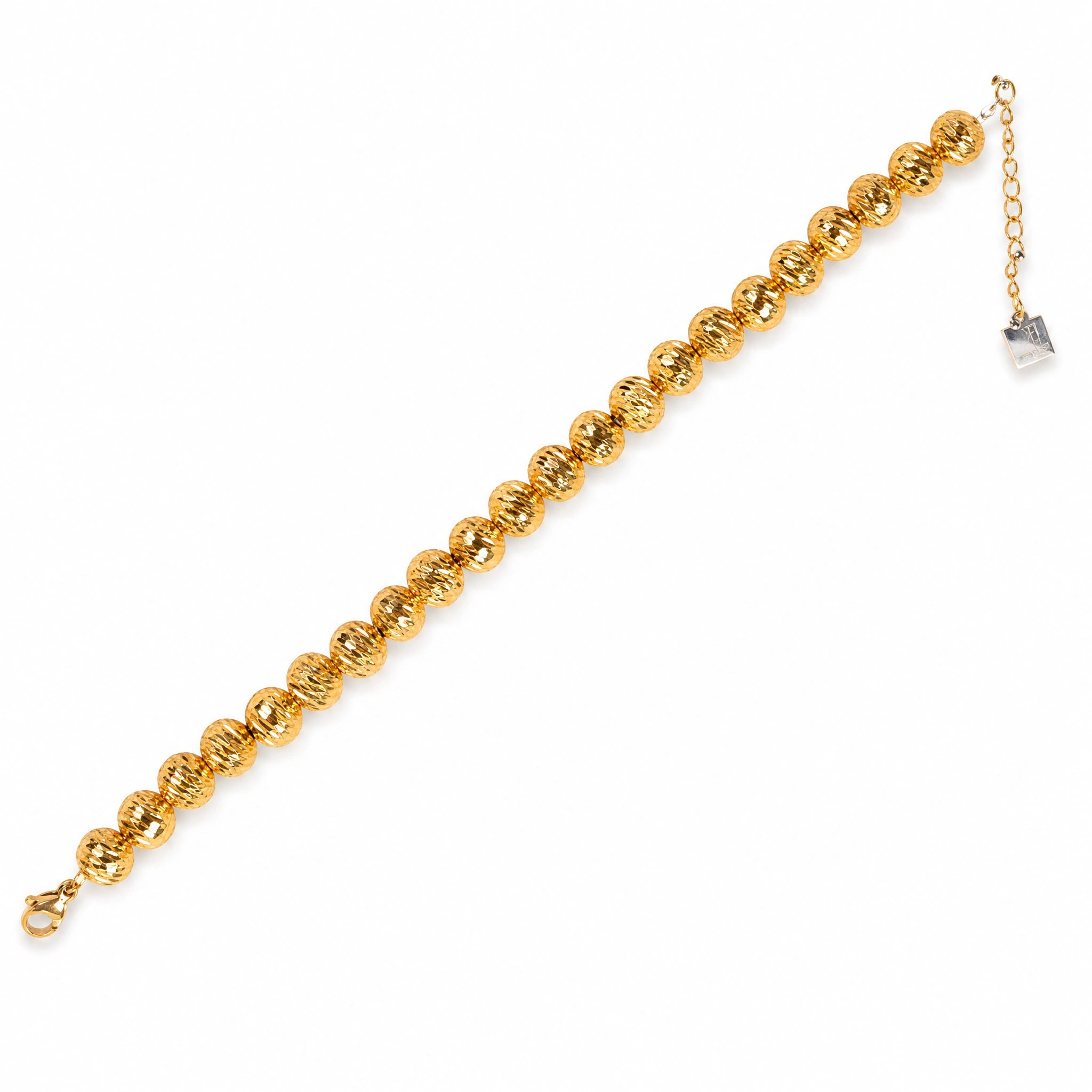 BRACCIALE CON SFERE RIGATE
