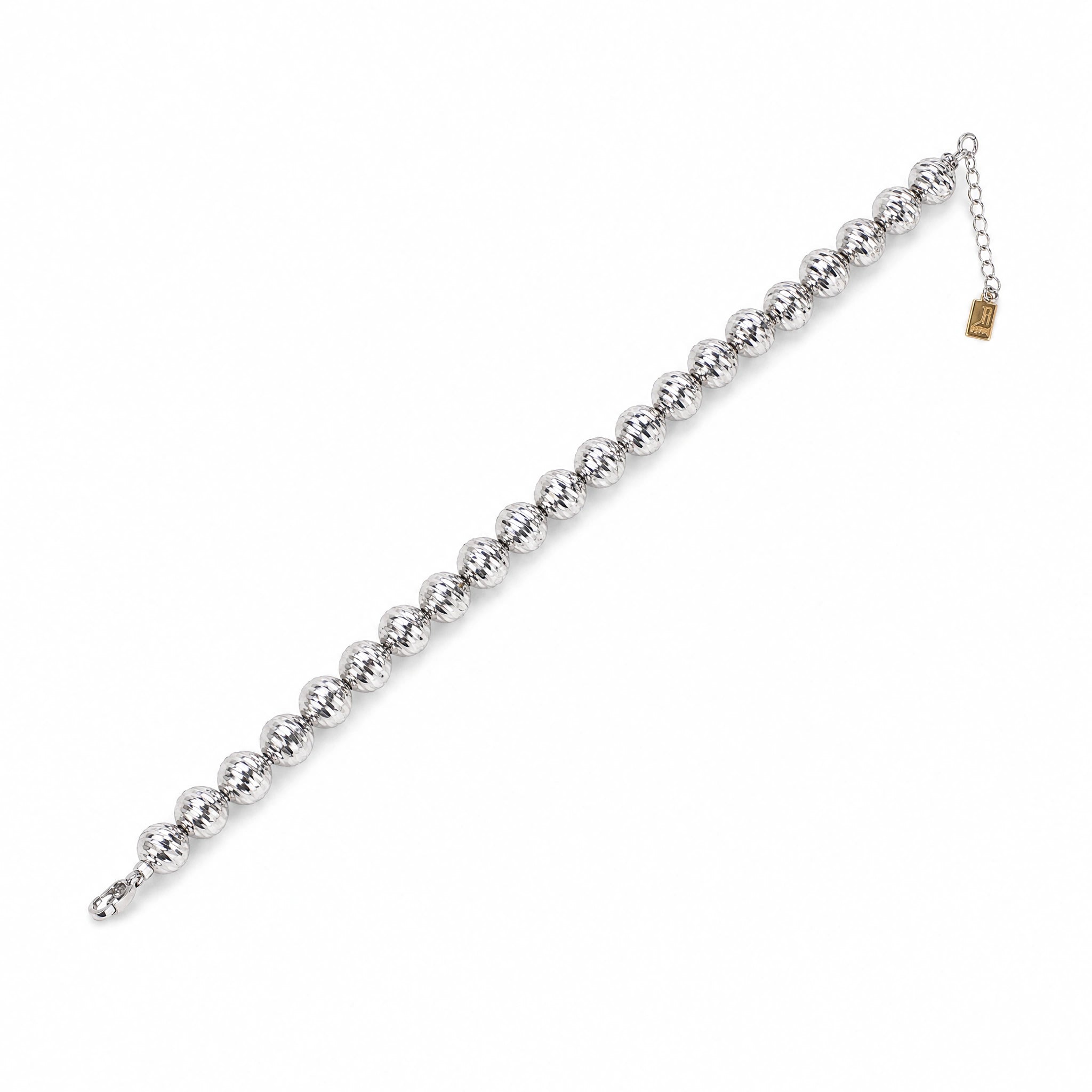 BRACCIALE CON SFERE RIGATE