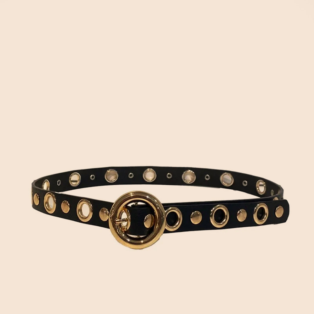 CINTURA CON BORCHIE ED ANELLI