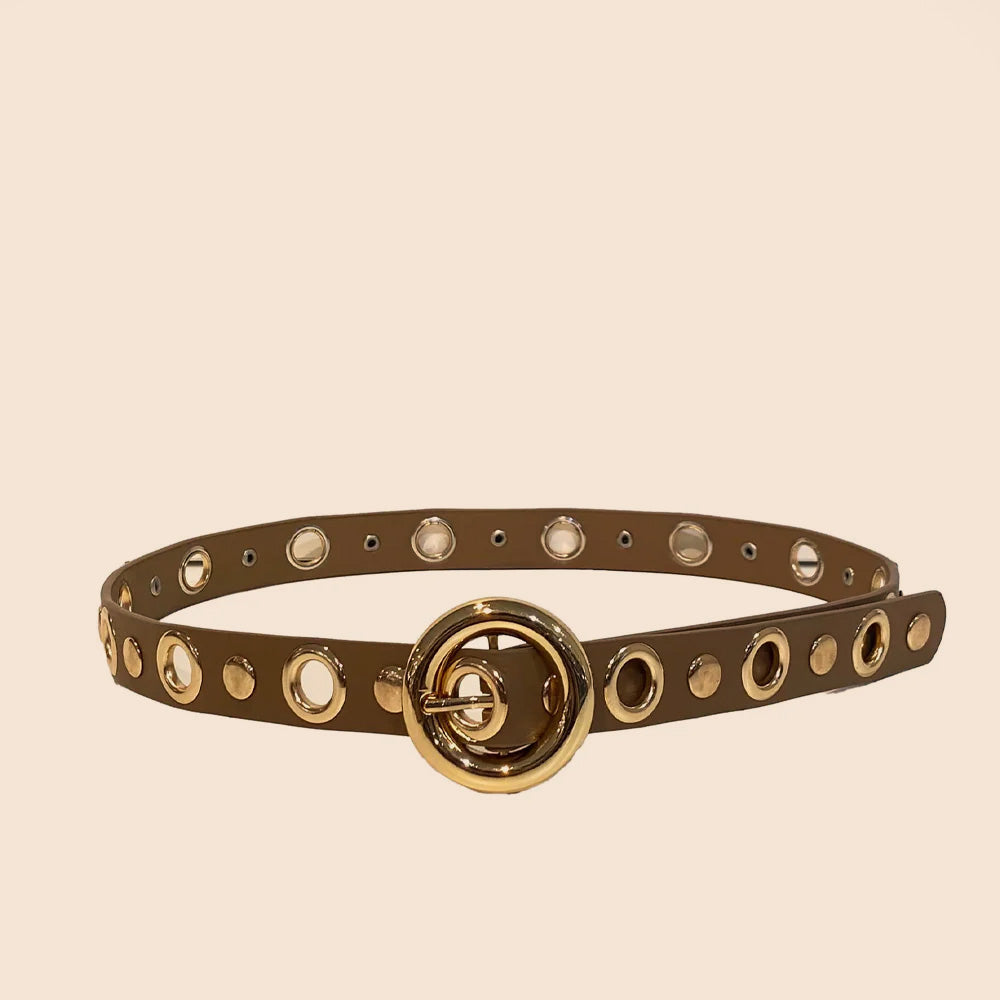 CINTURA CON BORCHIE ED ANELLI