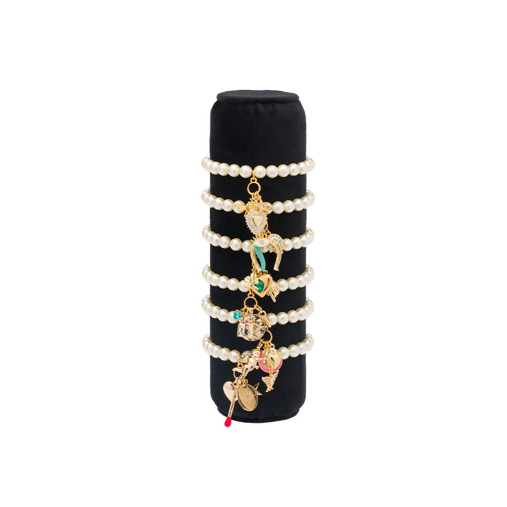 BRACCIALE ELASTICO CON PERLE E VARI CIONDOLI MAGIC