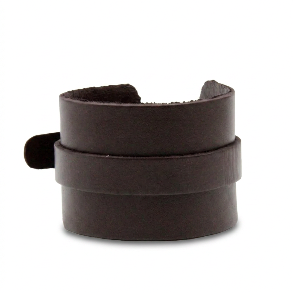 FAUX LEATHER BAND BRACELET WITH BELT