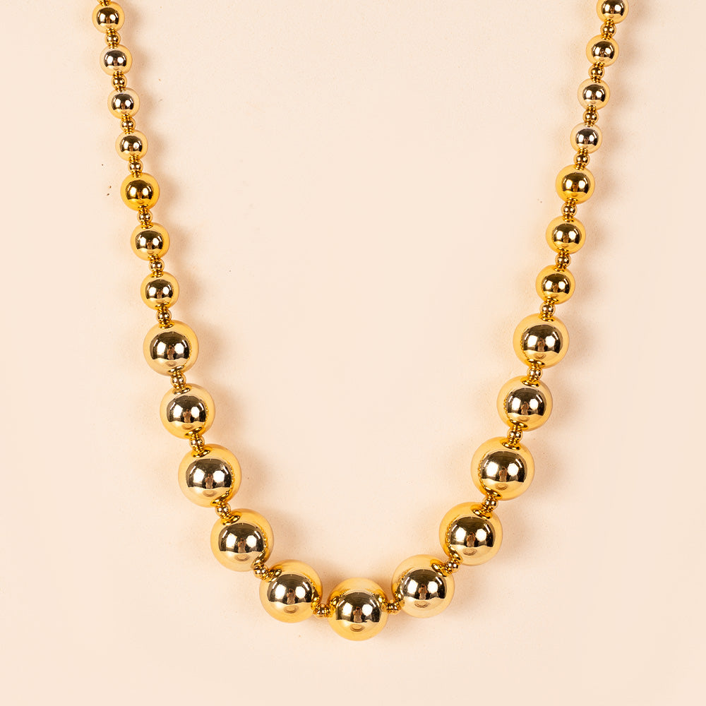 COLLANA GIROCOLLO CON SFERE CRESCENTI