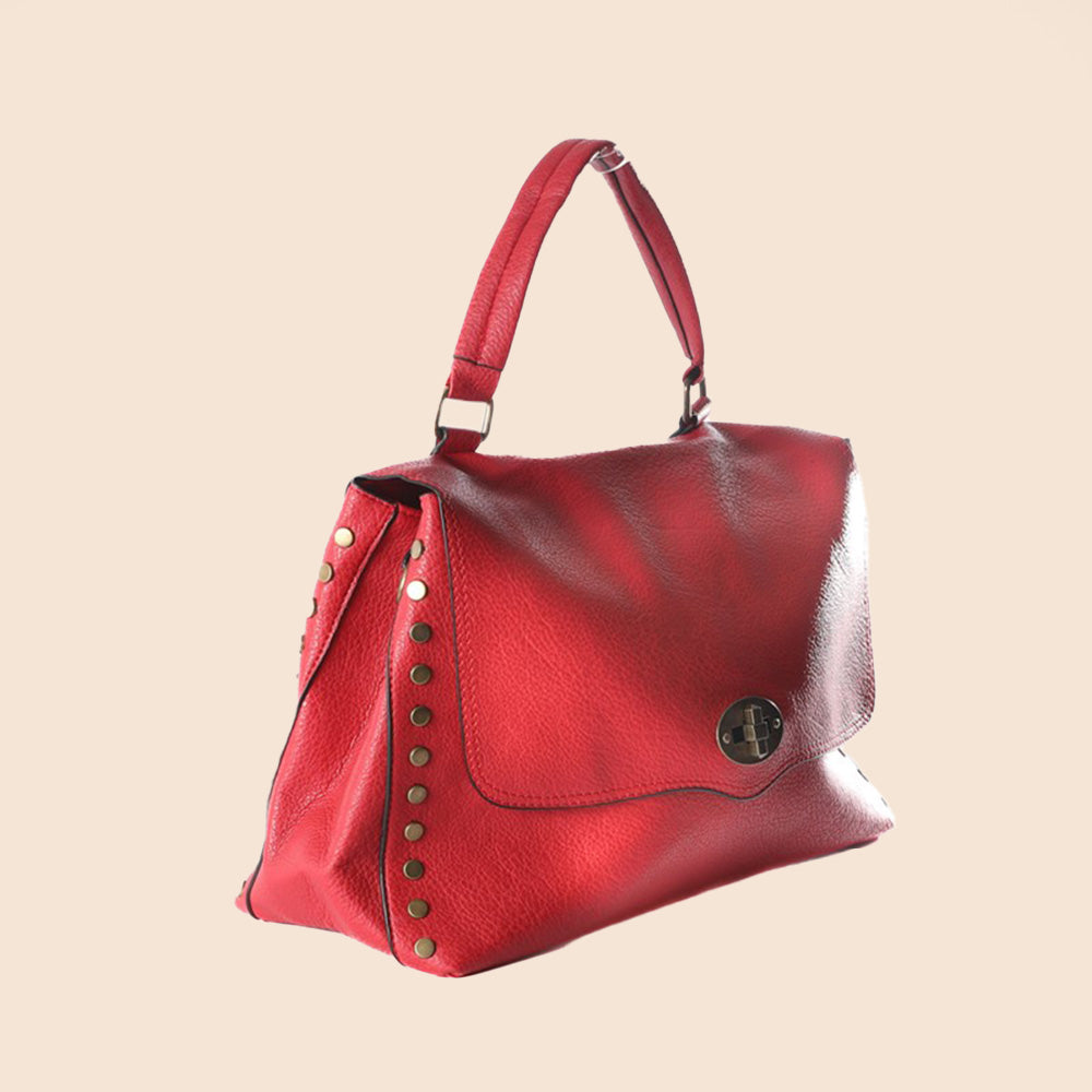 BORSA MANO STILE POSTINA BORCHIE LATERALI