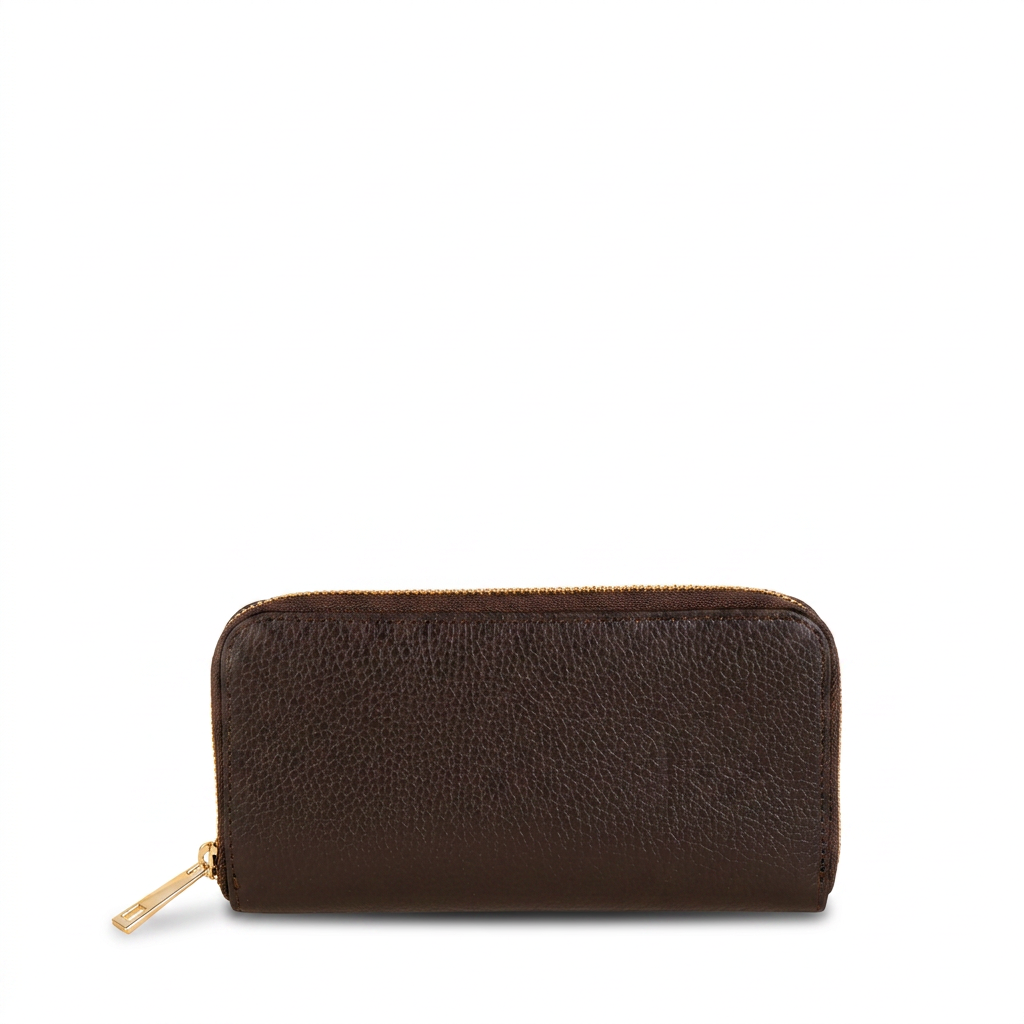 BOOK WALLET WITH ZIP CLOSURE