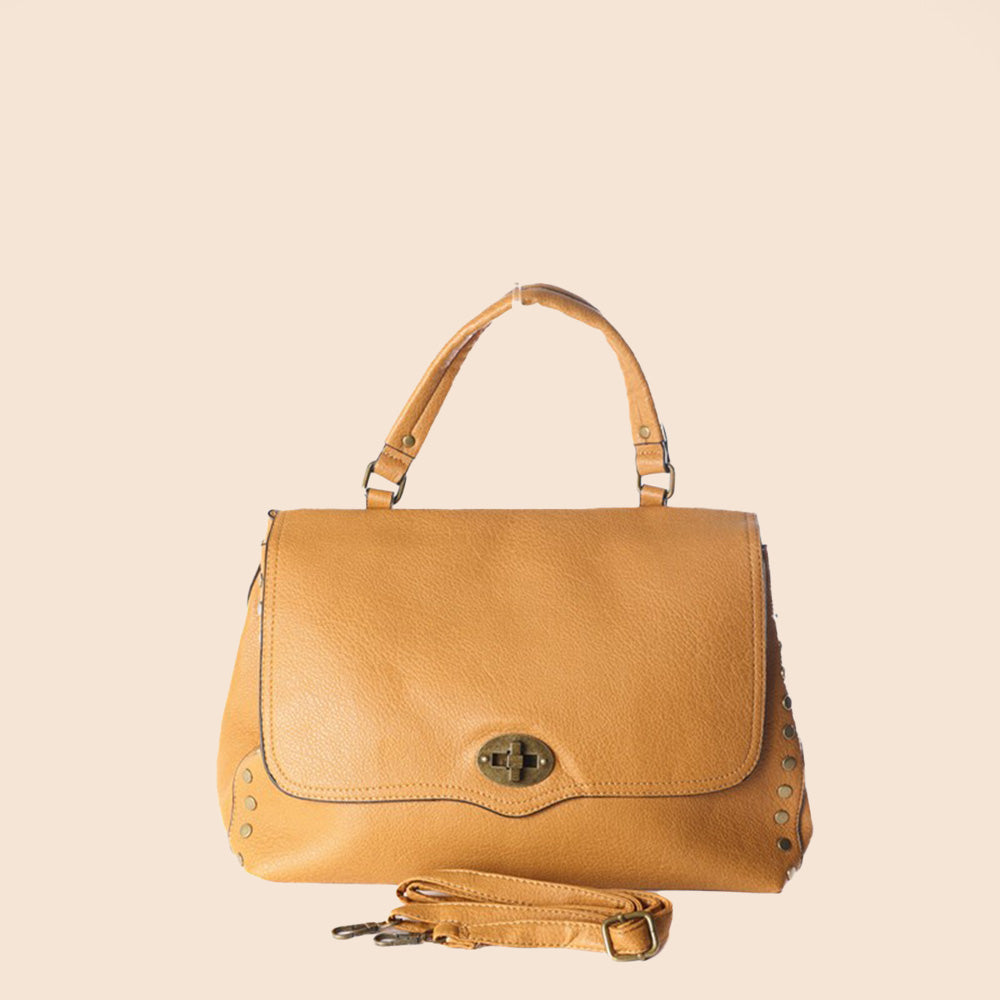 BORSA MANO STILE POSTINA BORCHIE LATERALI