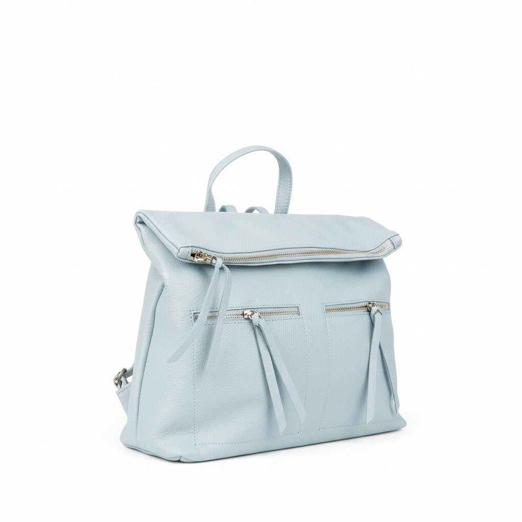 BORSA ZAINO CON ZIP FRONTALI