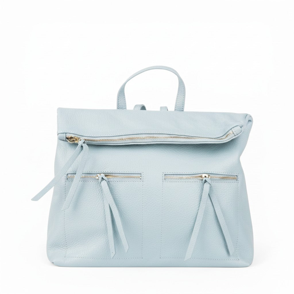 BORSA ZAINO CON ZIP FRONTALI