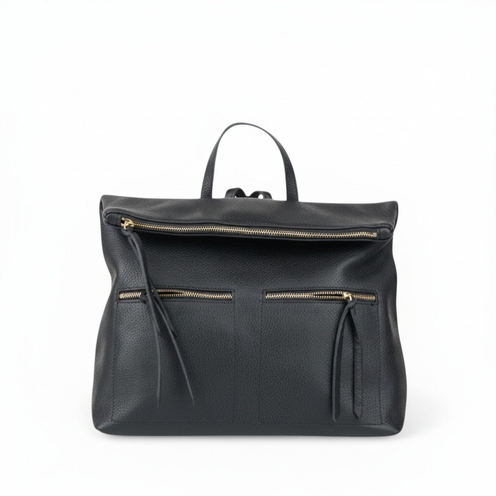 BORSA ZAINO CON ZIP FRONTALI