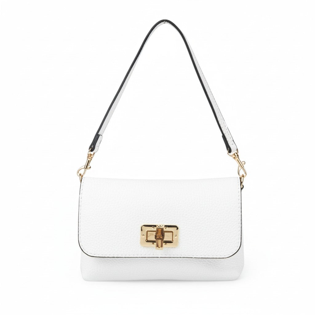 BORSA A MANO CON CHIUSURA IN BAMBOO A GIRELLO E TRACOLLA