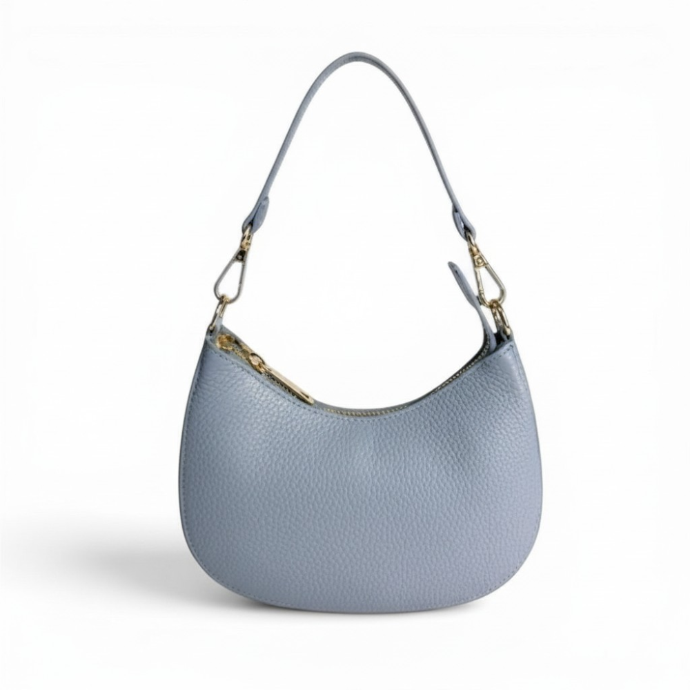 BORSA POCHETTE RIGIDA A MEZZALUNA