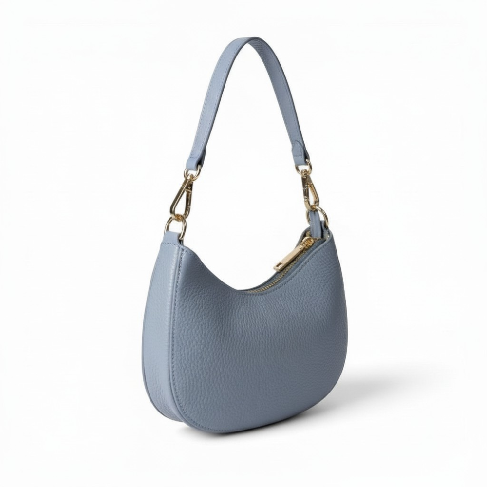 BORSA POCHETTE RIGIDA A MEZZALUNA