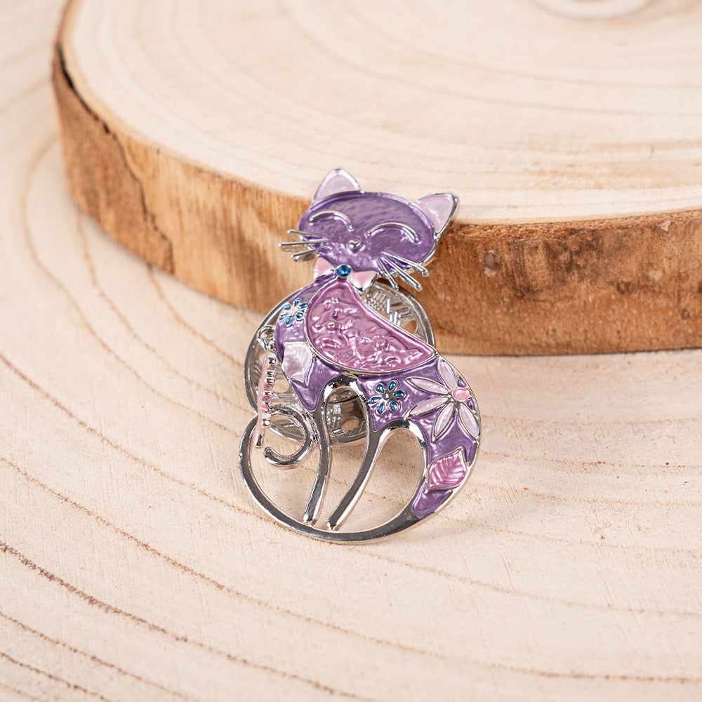 COLORFUL WORKED CAT PIN