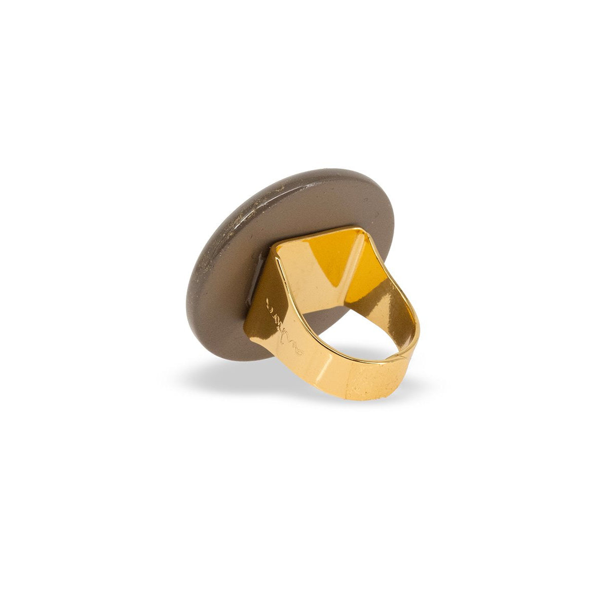ANELLO CON ELEMENTO CIRCOLARE MARMORIZZATO