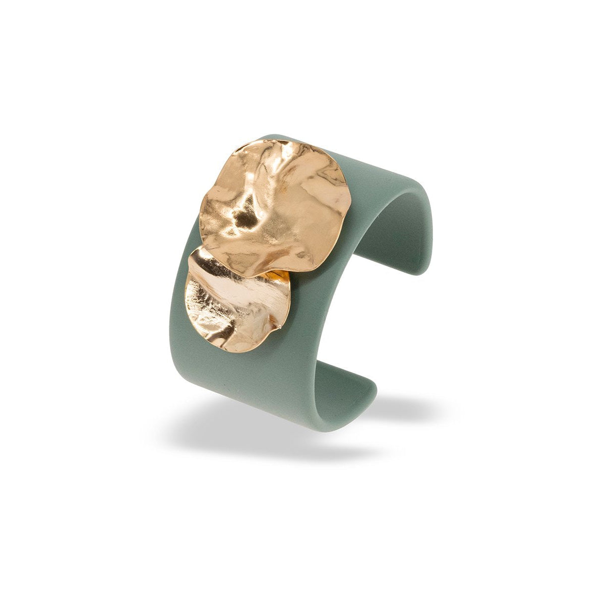 BRACCIALE SEMI RIGIDO CON ELEMENTI ONDULATI MARTELLATI
