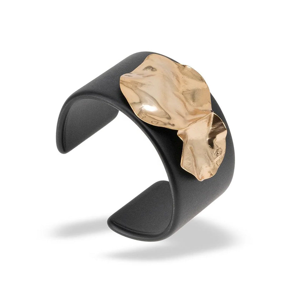 BRACCIALE SEMI RIGIDO CON ELEMENTI ONDULATI MARTELLATI