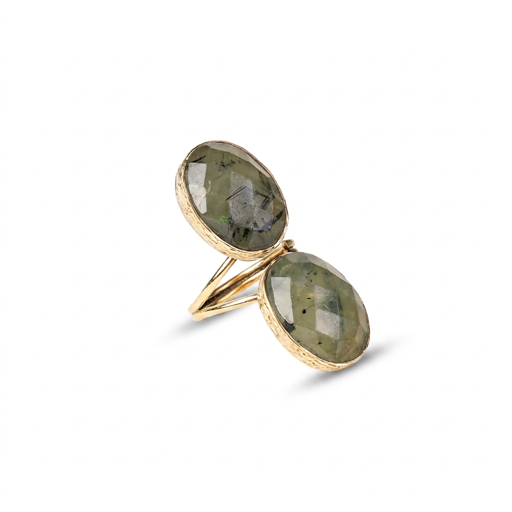 ANELLO CON DOPPIA PIETRA OVALE