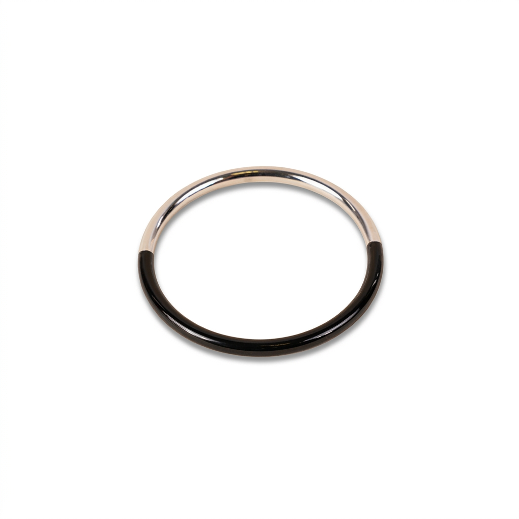 TWO-TONE BANGLE RIGID BRACELET