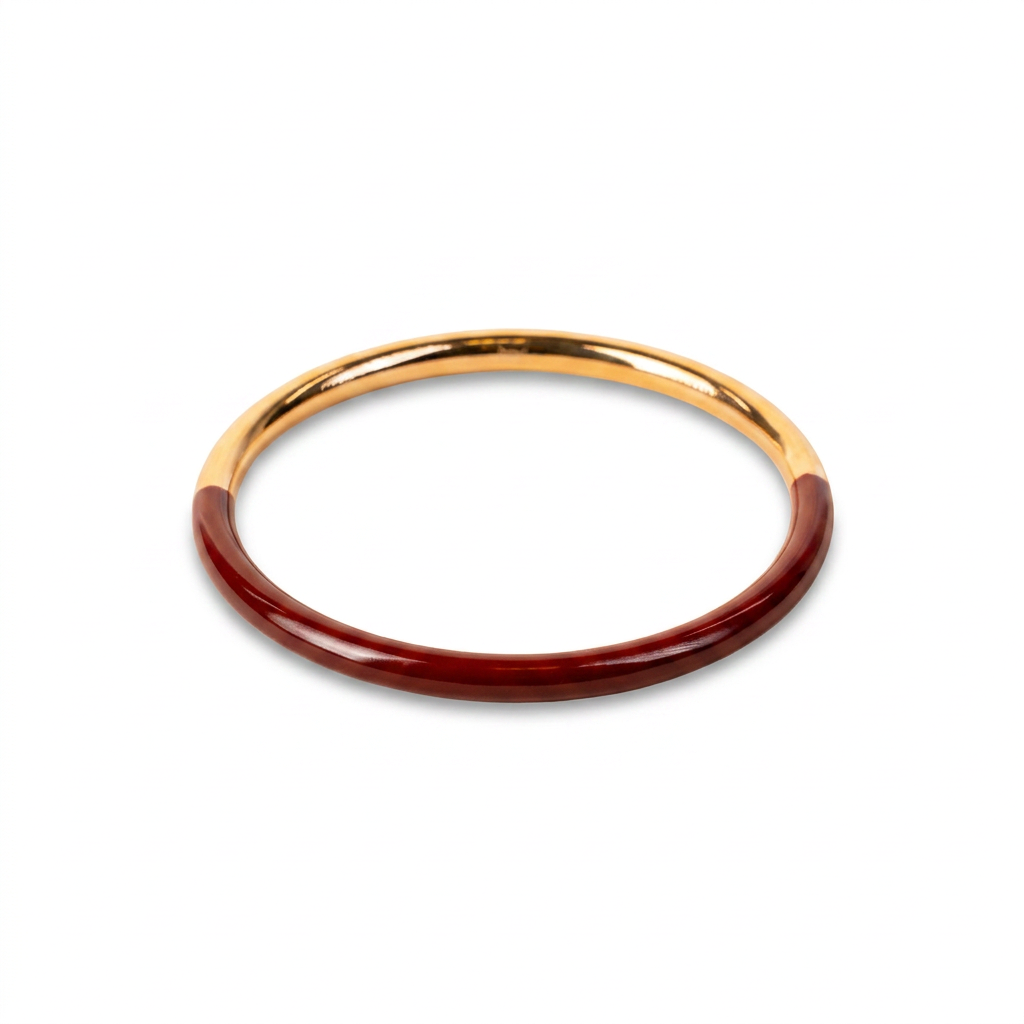 TWO-TONE BANGLE RIGID BRACELET