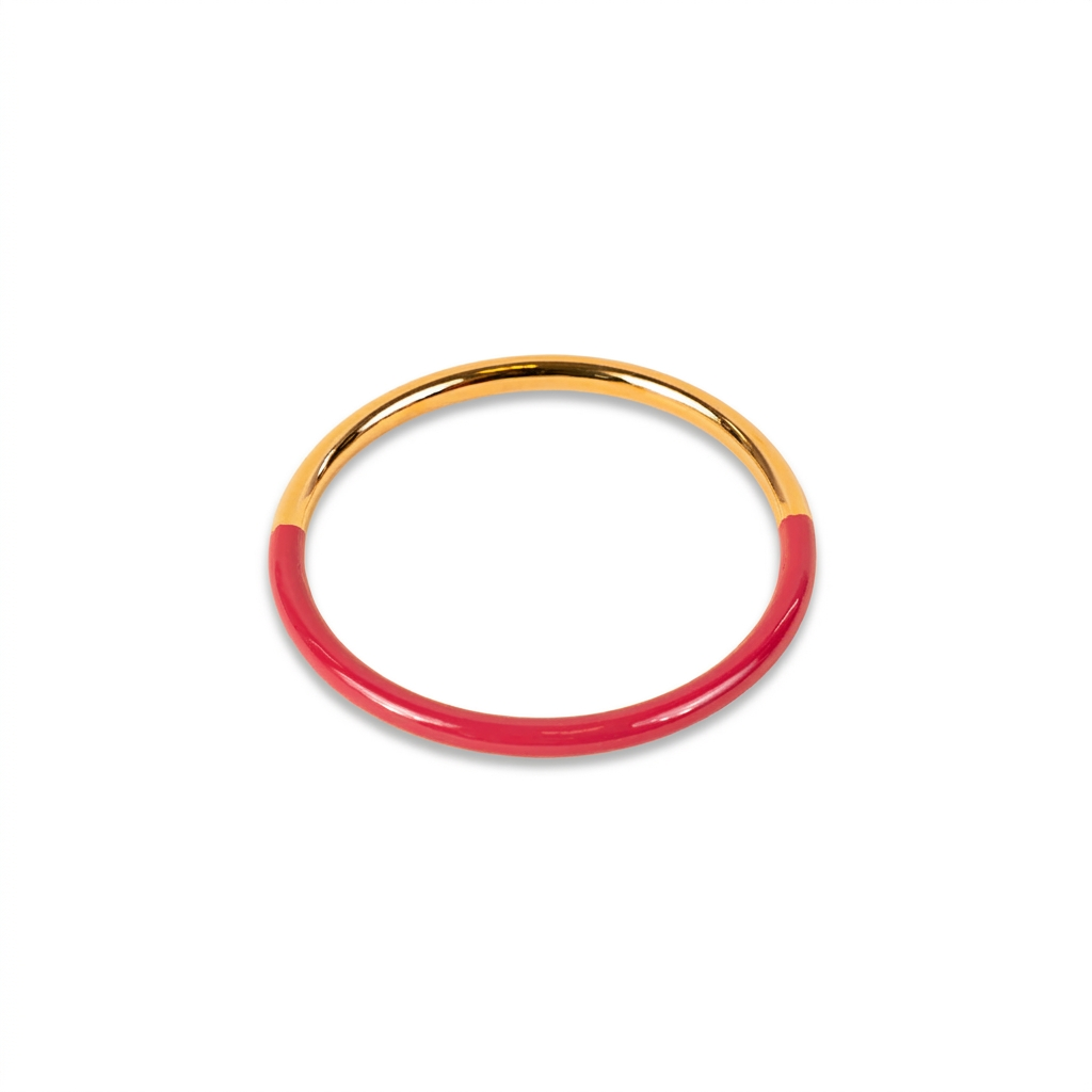 TWO-TONE BANGLE RIGID BRACELET