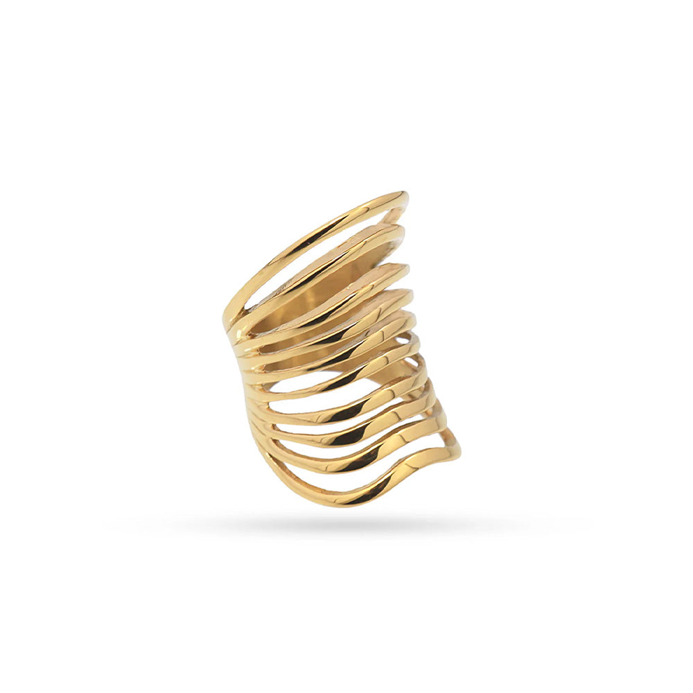 ANELLO A FASCIA CON LINEE CURVE