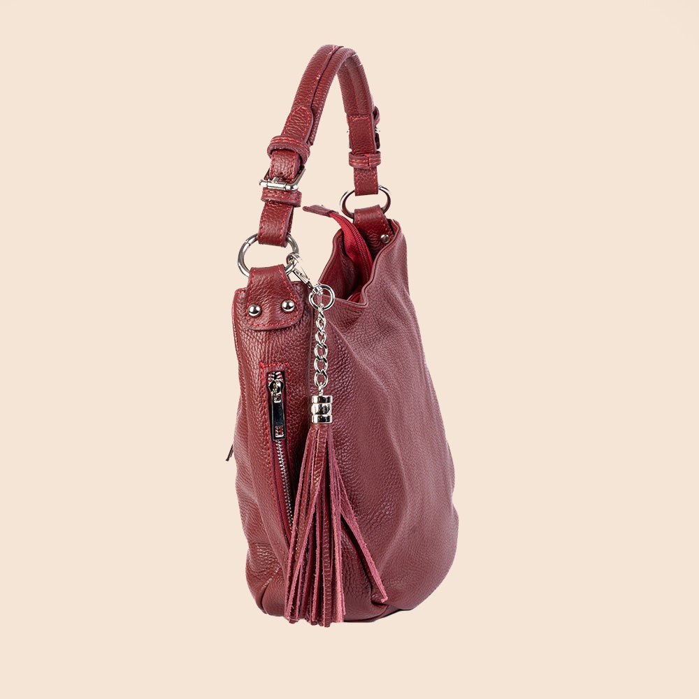 BORSA A SPALLA CON PENNAVCHIO LATERALE