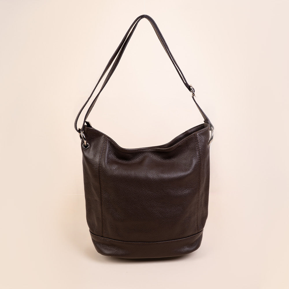 BORSA A SPALLA CON CUCITURE AI LATI